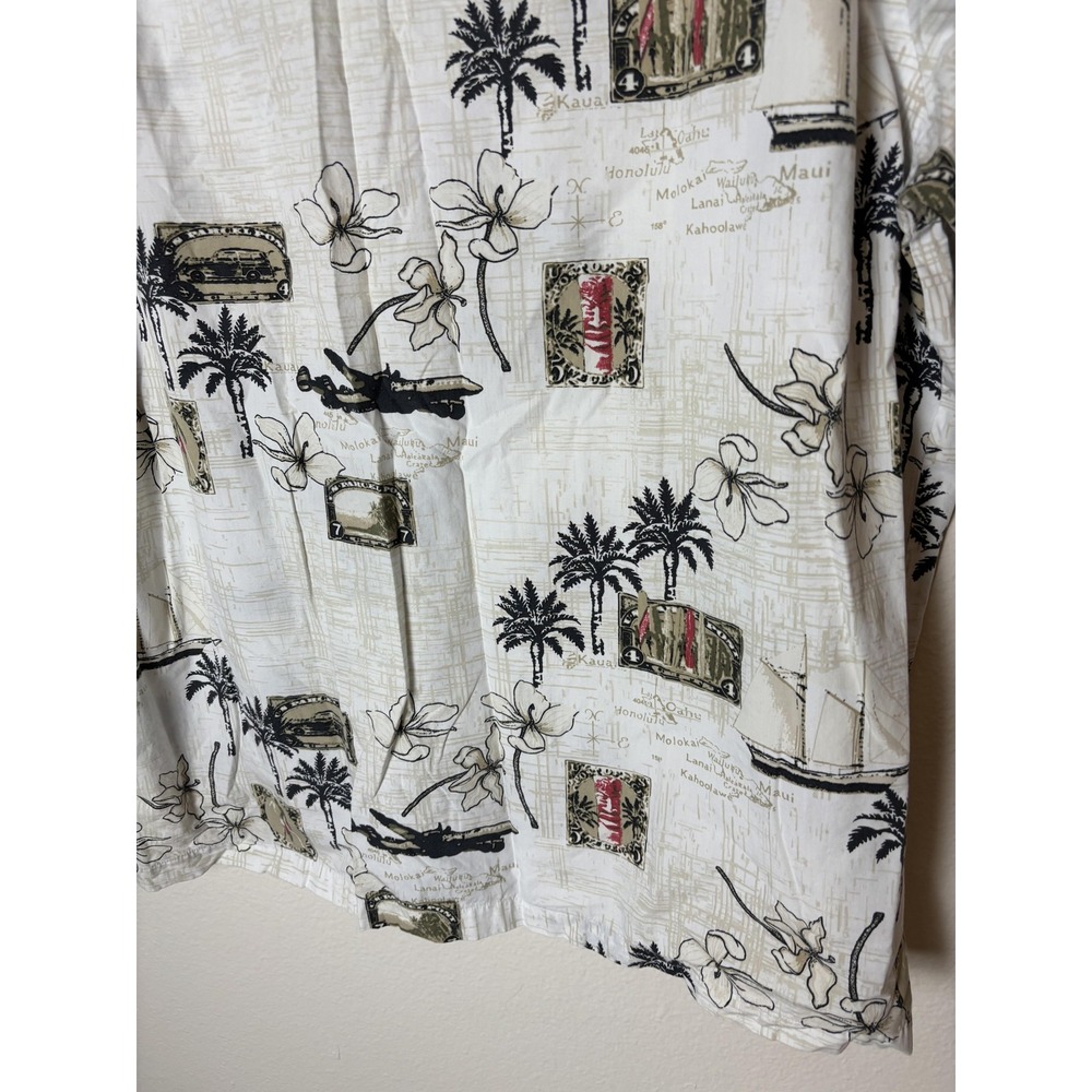 Roundtree & Yorke Outfitters Shirt Mens XL Hawaiian Floral Print Aloha Casual - Picture 7 of 9
